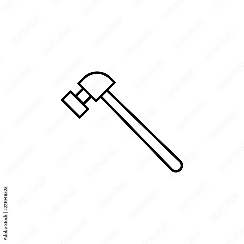 Poster hammer icon. element of architecture icon for mobile concept and web apps. thin line hammer icon can