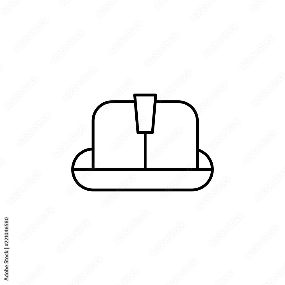 Poster helmet icon. element of architecture icon for mobile concept and web apps. thin line helmet icon can
