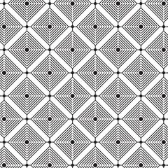 Stylish Black And White Monochrome Geometric Graphic Pattern Vector Illustration