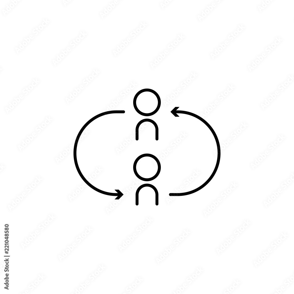 Poster alternate change someone icon. element of arrow and object icon for mobile concept and web apps. thi