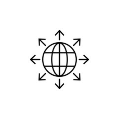 world icon. Element of business icon for mobile concept and web apps. Thin line world icon can be used for web and mobile