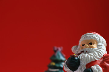 Still life of Santa Claus who imaged Christmas