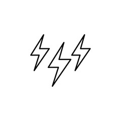 Lightening outline icon. Element of ecology icon for mobile concept and web apps. Thin line Lightening can be used for web and mobile