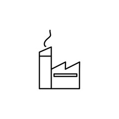 Factory outline icon. Element of ecology icon for mobile concept and web apps. Thin line Factory can be used for web and mobile
