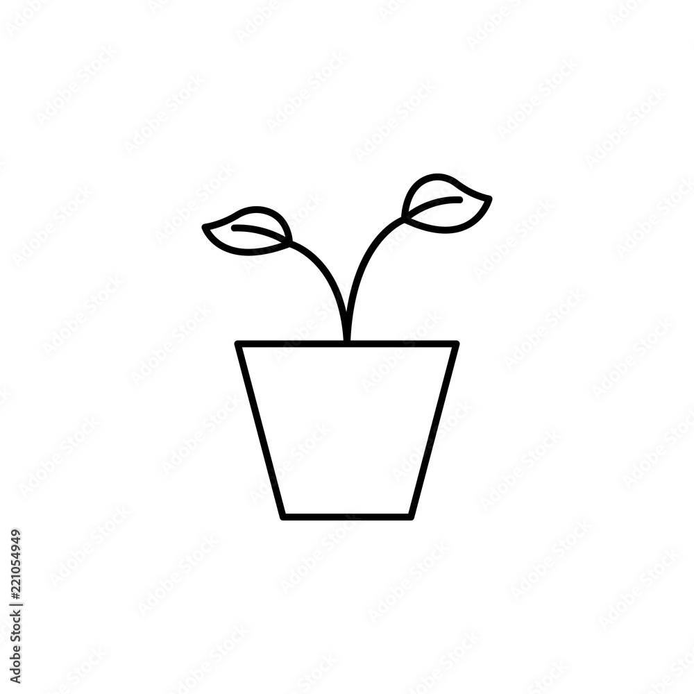 Poster sprout outline icon. element of ecology icon for mobile concept and web apps. thin line sprout can b