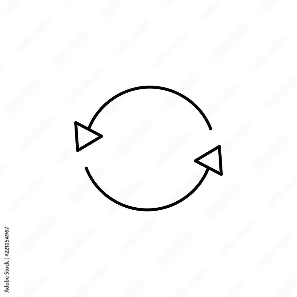 Poster refresh outline icon. element of ecology icon for mobile concept and web apps. thin line refresh can