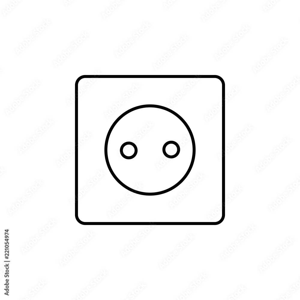 Aufkleber socket outline icon. element of ecology icon for mobile concept and web apps. thin line socket can b