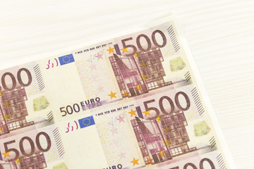 on the table fake five hundred euros from the printer
