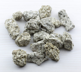 quartz mineral stones on the table