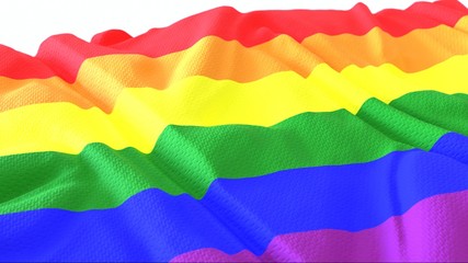 3d render, Realistic Wavy Flag of gay .