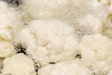 cauliflower cooked in a pot on a steamed to preserve all the beneficial properties and vitamins for maximum positive effect on digestibility and the effects of nutrients. Recommended for all ages