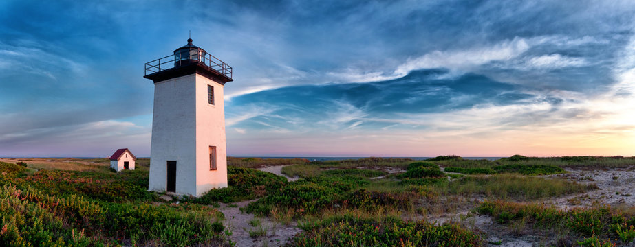 Wood End lighthouse in Provincetown, Massachusetts, USA.