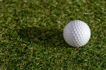 Golf ball on the green