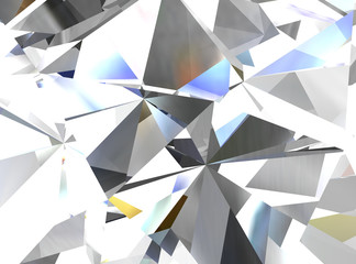 Realistic diamond texture close up, 3D illustration.