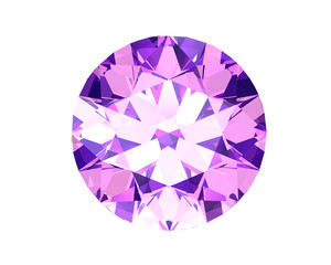 Beautiful gems on a white background , 3D illustration.