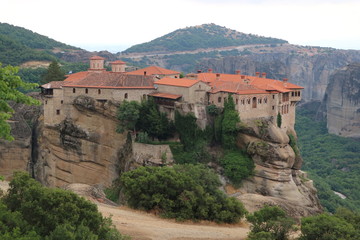 Fototapeta na wymiar Scenic view to Monastery of Varlaam, Meteora, Kalabaka, Greece