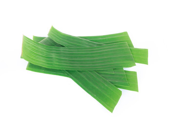 Banana leave isolated over white background