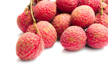 Lychee Chakrapad on a white background, Fruit in Thailand