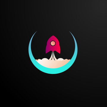 Rocket cloud logo icon