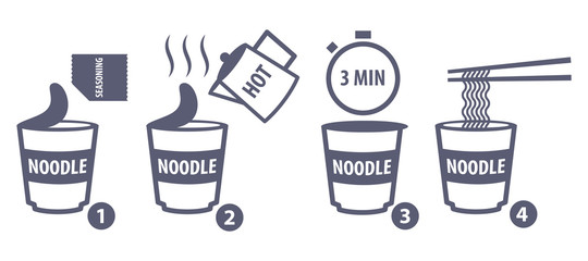 Instruction Guide How To Make Cup Noodle - 221064742