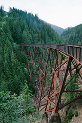 Fototapeta na wymiar Old Rail Bridge, British Columbia, Canada, Exploring Canada, Ladner Creek Trestle 
