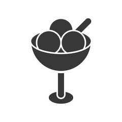 ice cream cup, food and beverage set, glyph design icon