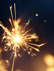 Burning sparklers