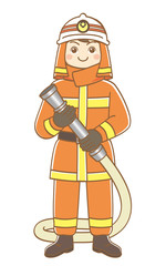 男性　消防隊員