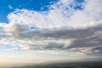 Fototapeta na wymiar Clouds and sky, mountain background