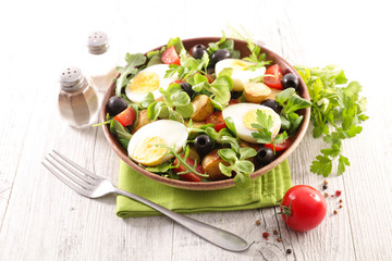 vegetable salad with egg
