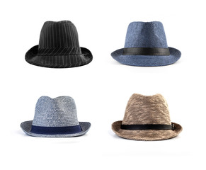 Set of colored hats