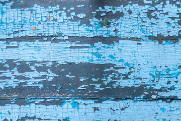 Vintage wood background with peeling paint. Close up texture