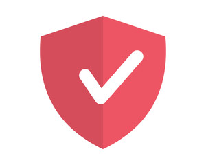 red checklist shield secure protect image vector icon logo symbol