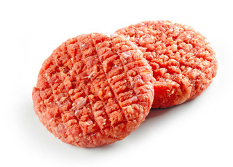 raw spicy burger meat