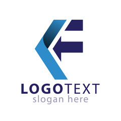 K F Initial letter logo icon vector template