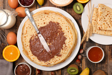 crepe  with chocolate
