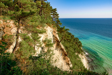 Fototapeta premium Panoramic sea view from the rocky coast