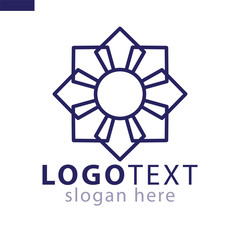 Flower Diamond logo icon vector template