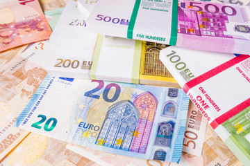 Fototapeta na wymiar euro banknote as background
