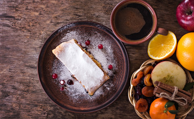 strudel and winter decor