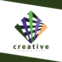 Color Square logo icon vector template
