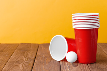 College party sport - beer pong