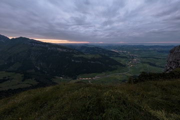 Naklejka premium Abendstimmung auf dem Alpsigel im Alpstein
