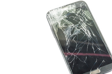 Crack damage screen smartphone