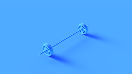 Blue Barbell 3d illustration 3d rendering