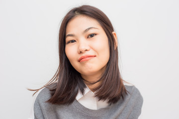 Portrait of attractive young asian women relaxing and smiling