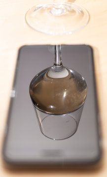 Wine Glasses Through The Smart Phone 9