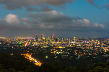 Brisbane cityscape at night