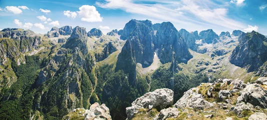 Fototapete Panorama der Berge im Nationalpark Prokletije in Montenegro © Yuriy Kobets