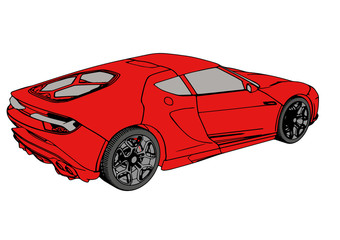 Fototapeta premium red sport car vector